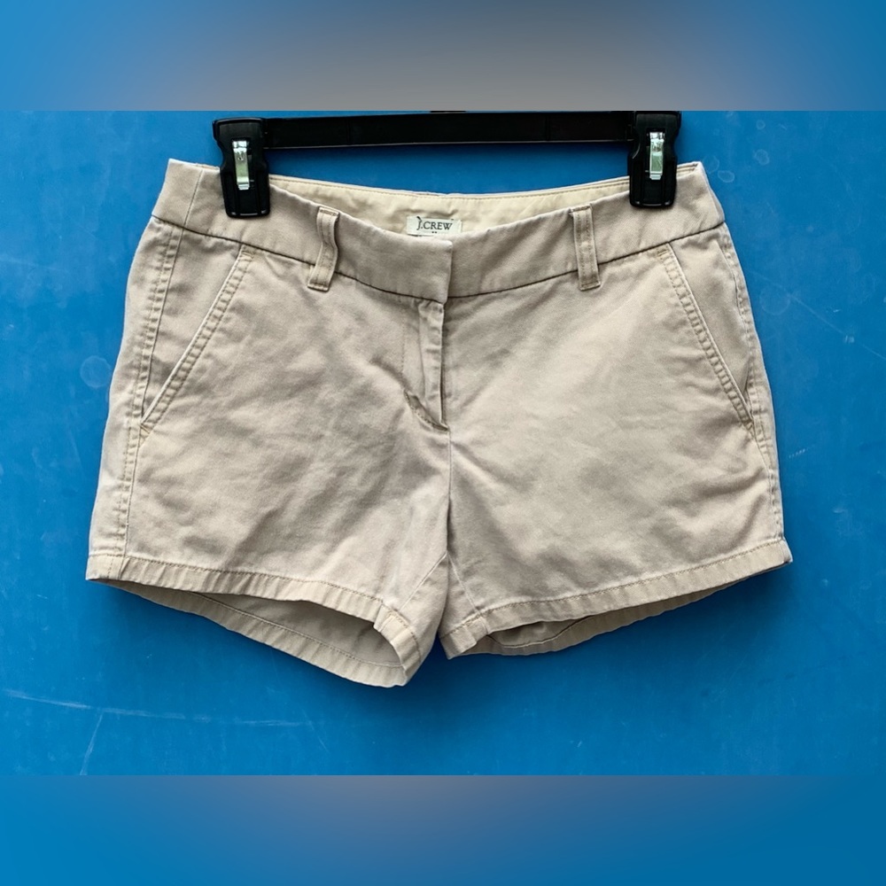 J. Crew womens 00 Khaki shorts. 3” inseam.